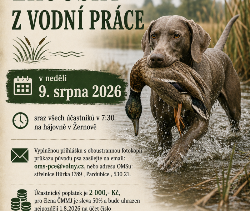 Zkoušky z vodní práce- neděle 09.08.2026 – MS Chvojenec